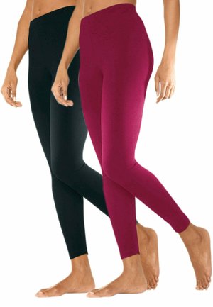 LASCANA, CMIA 2ER TIGHT - Leggings - Hosen - himbeere/schwarz