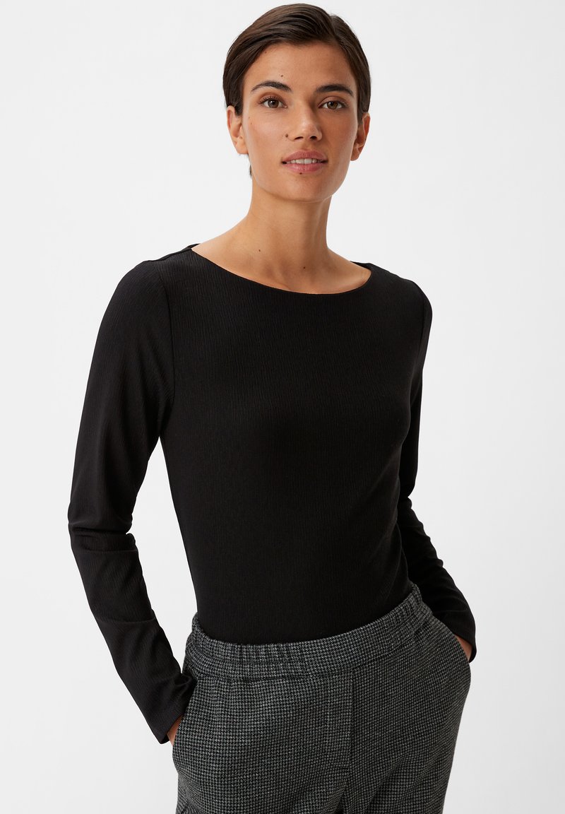 comma Langarmshirt - schwarz