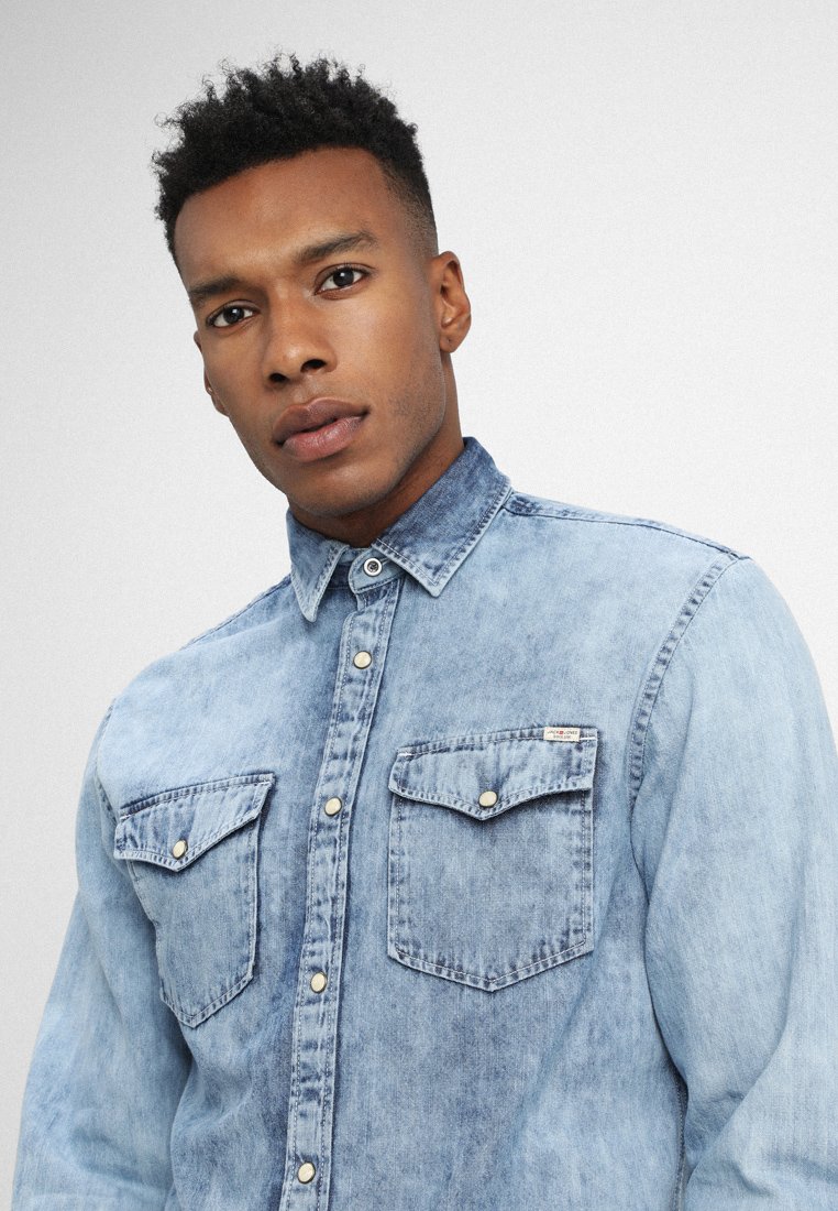 Jack \u0026 Jones JJESHERIDAN - Camisa - white denim/azul claro - Zalando.es