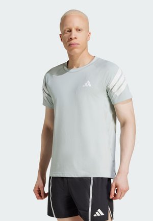 adidas Performance ICON 3-STRIPES - Sports T-shirt - silver white