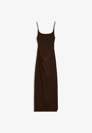 Bershka, GATHERED STRAP MIDI DRESS 01017714 - Etuikleid - brown