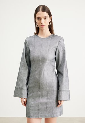 YAIRA SHORT DRESS - Cocktail dress / Party dress - grey twill glitter