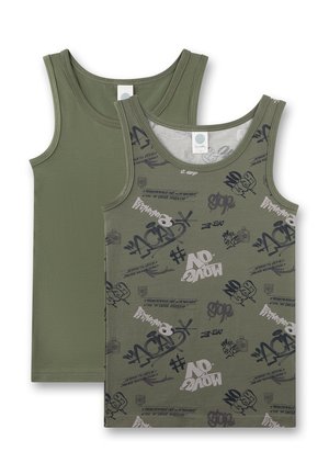 Sanetta, JUNGEN-UNTERHEMD (DOPPELPACK) GRÜN GRAFFITI - Unterhemd/-shirt - grün