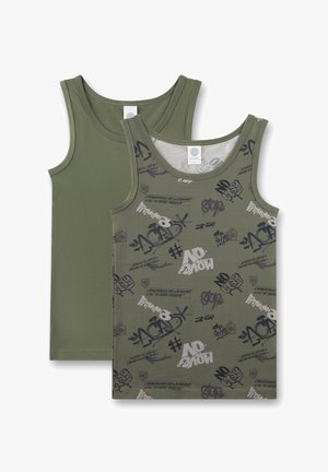 Sanetta, JUNGEN-UNTERHEMD (DOPPELPACK) GRÜN GRAFFITI - Unterhemd/-shirt - grün