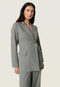 Soaked in Luxury Korte frakker - grey melange suiting