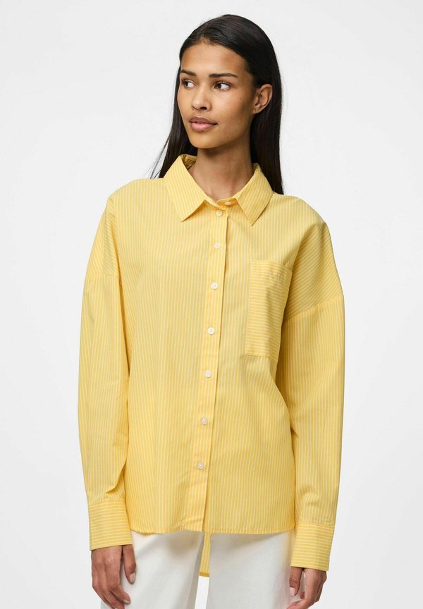 STREIFEN PCFELINE - Hemdbluse - sunset gold