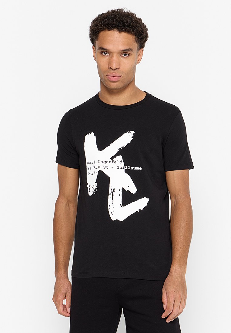Karl Lagerfeld T-shirt print zwart