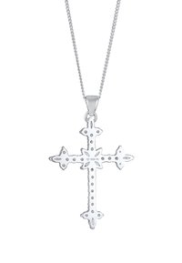 Elli CHUNKY SPARKLING CROSS - Halskæder - silberfarben