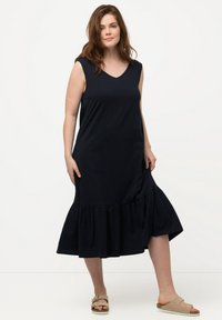 Ulla Popken V-AUSSCHNITT, ÄRMELLOS,  - Freizeitkleid - dark blue