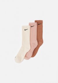 EVERYDAY PLUS CUSH CREW UNISEX 3 PACK - Sportzoknik - mineral clay/rose whisper/pearl white/black