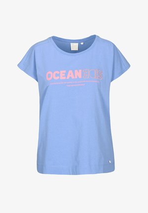 Print T-shirt - hellblau