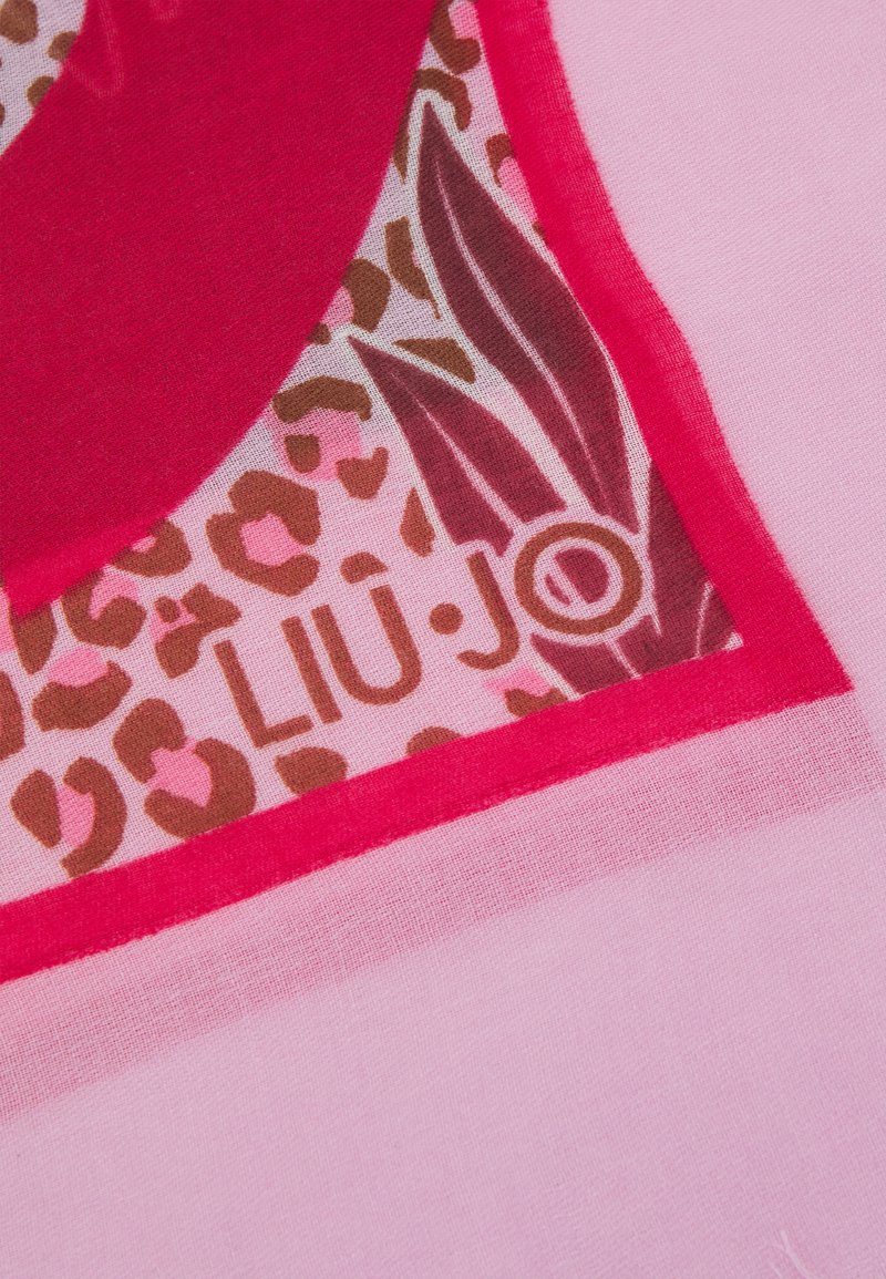 Foulard LIU JO Leopardato Con Logo - 120x120cm, Lavabile A Secco, Colore Cobalto - Foto 9
