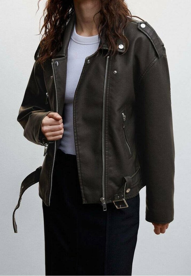 Mango Veste en similicuir - brown