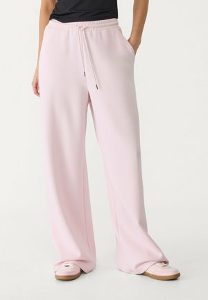 Stradivarius PALAZZO  - Tracksuit bottoms - light pink