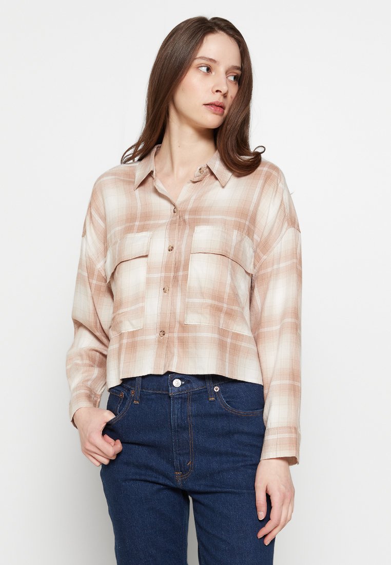 Abercrombie & Fitch Overhemdblouse beige Abercrombie & Fitch Overhemdblouse beige