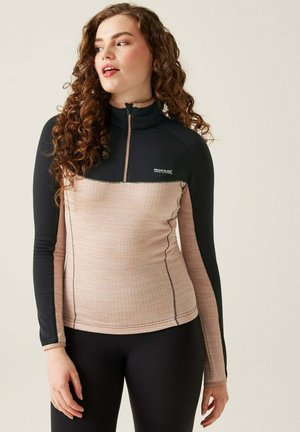 Regatta, HEPLEY - Fleecepullover - black warm taupe marl