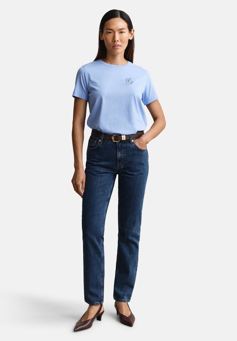 GANT SCRIPT - Jednoduché tričko - palace blue