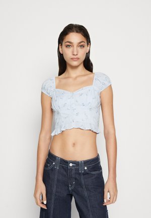 Hollister Co. CORSET - Tričko s potlačou - blue