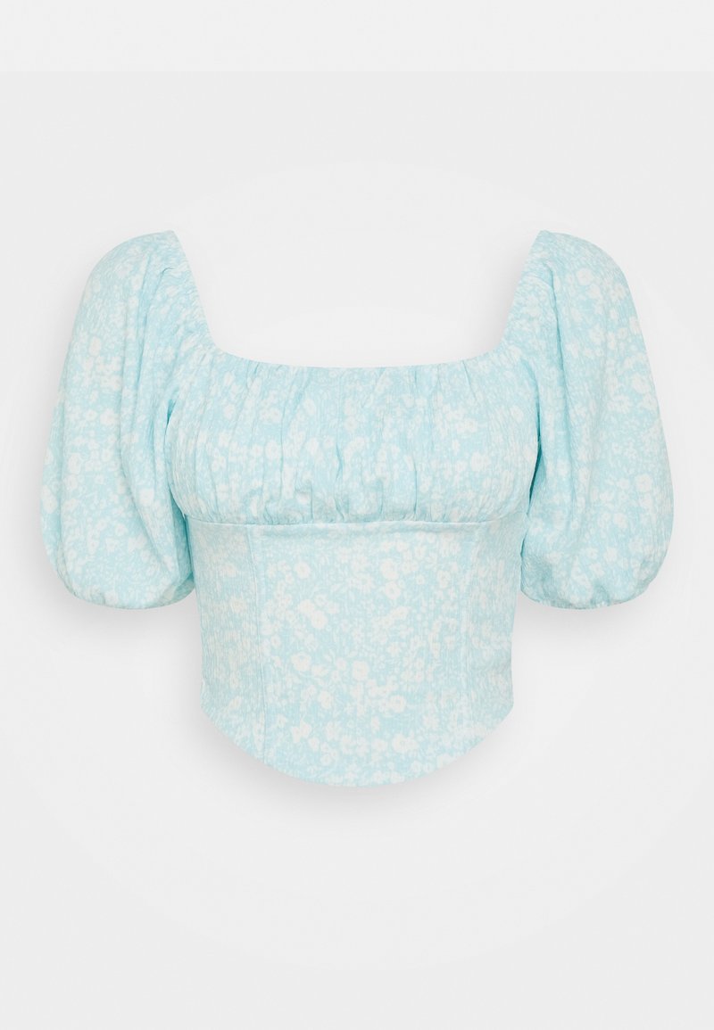 Gina Tricot T-shirt print blauw Gina Tricot T-shirt print blauw