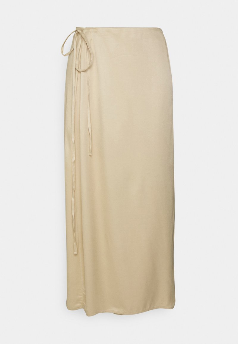 Damen Jeansröcke | NA-KD OVERLAP MIDI SKIRT Wickelrock light beige/beige - SF20902 Damen Jeansröcke | NA-KD OVERLAP MIDI SKIRT Wickelrock light beige/beige - SF20902