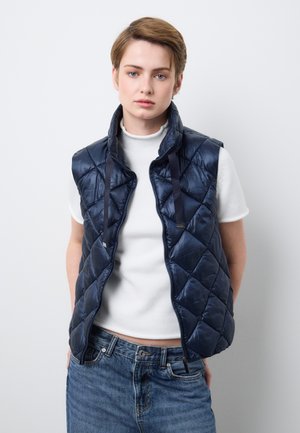 REGULAR FIT WITH ZIP - Chaleco - dark blue