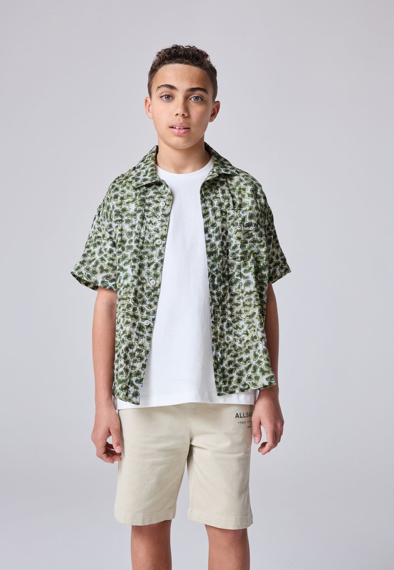 smALLSAINTS REGULAR FIT - UNDERGROUND OPEN COLLAR PRINTED SHORT SLEEVE - Pluus - green camo