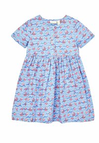 JoJo Maman Bébé NAUTICAL WAVE BUTTON FRONT - REGULAR FIT - Denní šaty - blue nautical wave