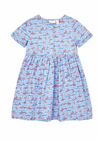 JoJo Maman Bébé - NAUTICAL WAVE BUTTON FRONT - REGULAR FIT - Jurk - blue nautical wave Miniatuurafbeelding 1