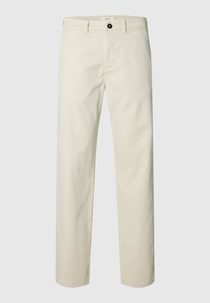 Selected, SLM196-STRAIGHT MILES TWILL PANT NOOS - Nohavice - silver birch