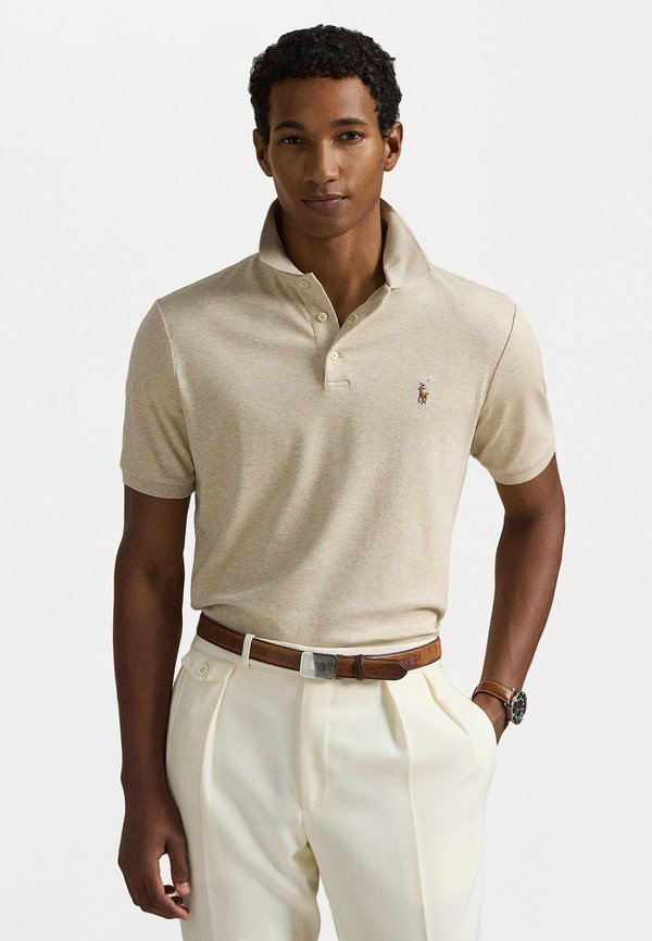CUSTOM SLIM FIT SOFT COTTON POLO SHIRT - Polo shirt - expedition dune heather