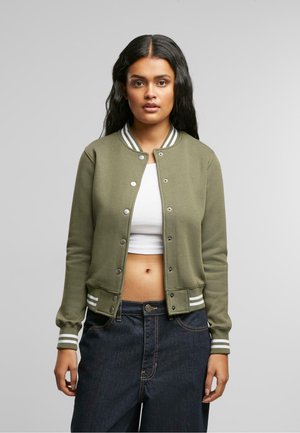 COLLEGE - Sweater met rits - olive olive