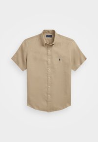 CUSTOM FIT LINEN SHIRT - Vapaa-ajan kauluspaita - coastal beige