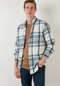 Buratti REGULAR FIT - Overhemd - ecru-blue