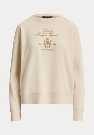 Lauren Ralph Lauren, EMBROIDERED-CREST FRENCH TERRY PULLOVER - Sweater - mascarpone cream