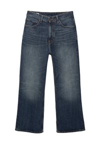 Unselected, dark blue denim