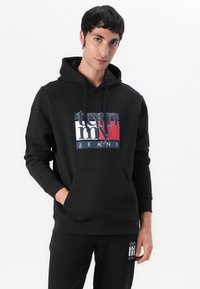 Tommy Jeans REG FLAG - Sweatshirt - black