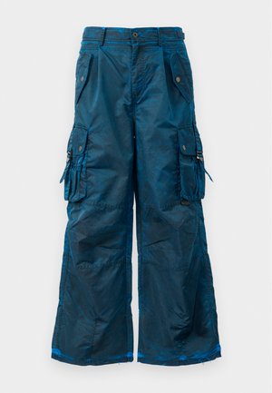 CARGO TROUSERS IN SPRAY PAINTED  - Kareiviško stiliaus kelnės - prussian blue