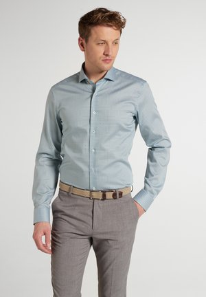 SLIM FIT - Shirt - blau/grün
