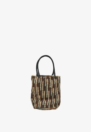 Massimo Dutti, MINI RAFFIA BUCKET BAG - Handtasche - bordeaux