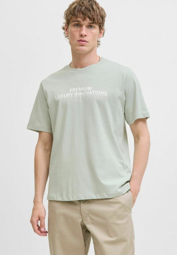 RUNDHALSAUSSCHNITT  - T-Shirt print - aqua gray