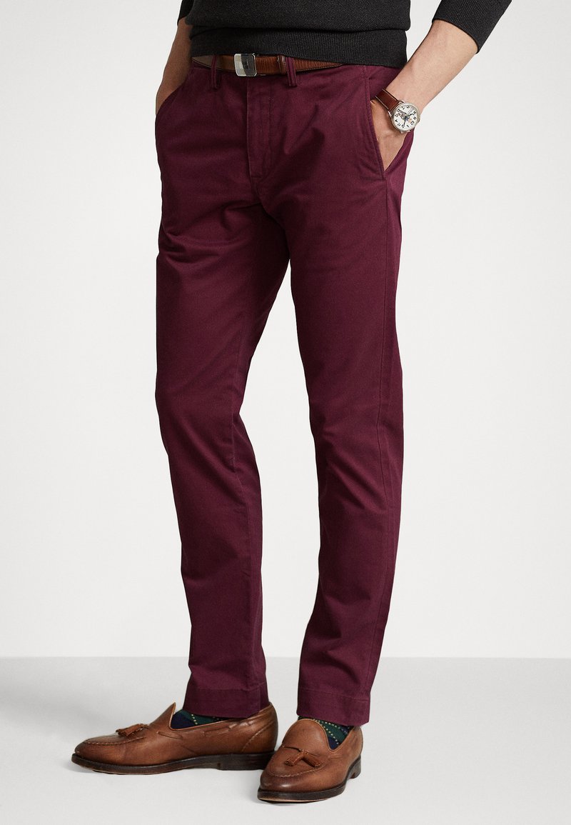 Polo Ralph Lauren STRETCH SLIM FIT CHINO TROUSER - Chino - rich ruby ...