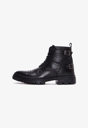 Lace-up ankle boots - black