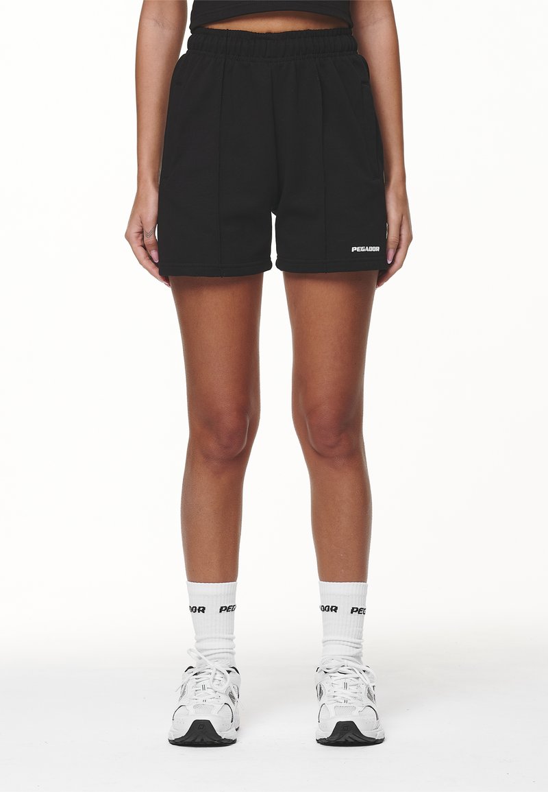 Pegador WILUNA HIGH WAISTED - Donji dijelovi trenirke - black/white