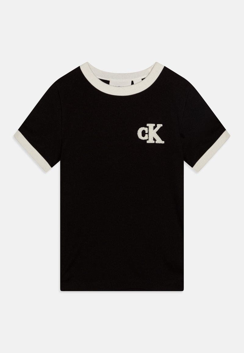 Calvin Klein Jeans RINGER MONO - T-shirt z nadrukiem