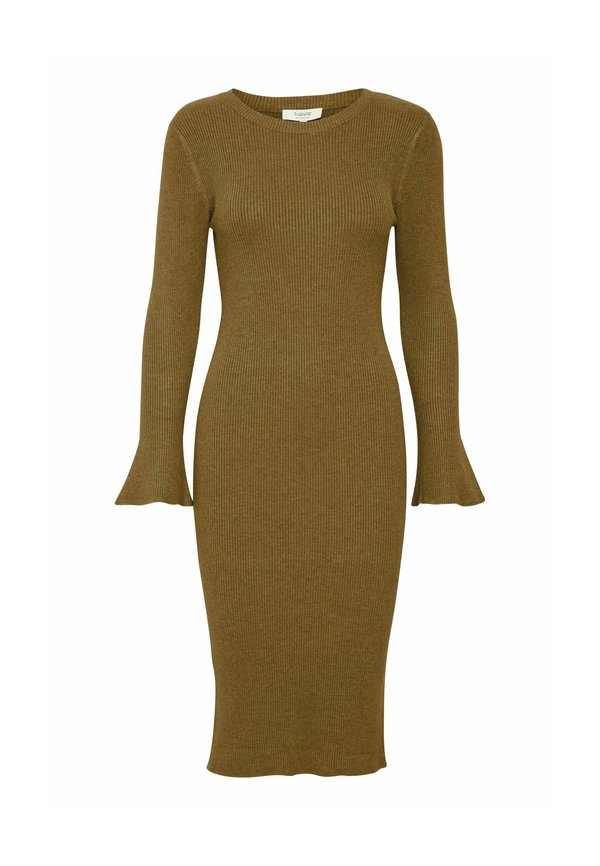 BYMMMORLA RIB DRESS - Shift dress - military olive3