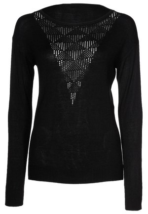 Stickad tröja - black