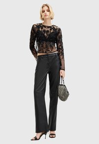 AllSaints GRETA - Maglietta a manica lunga - black