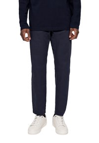 s.Oliver REGULAR MIT DOBBYSTRUKTUR - Chino - tiefblau