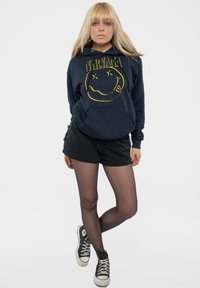 Paradiso Clothing NIRVANA INVERSE GRUNGE SMILE - Hoodie - blue