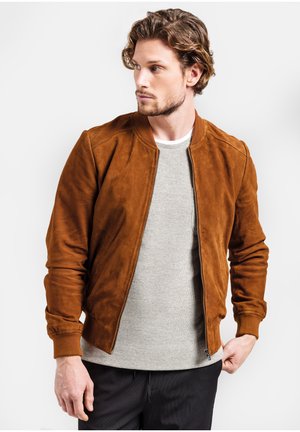 NEANGLO - Leather jacket - cognac